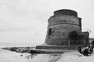 torrione di alassio in B/N